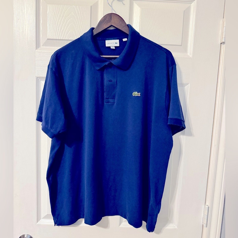 Lacoste Classic Fit L.12.12 Original Piqué Polo, Royal Blue, XXL, EUC